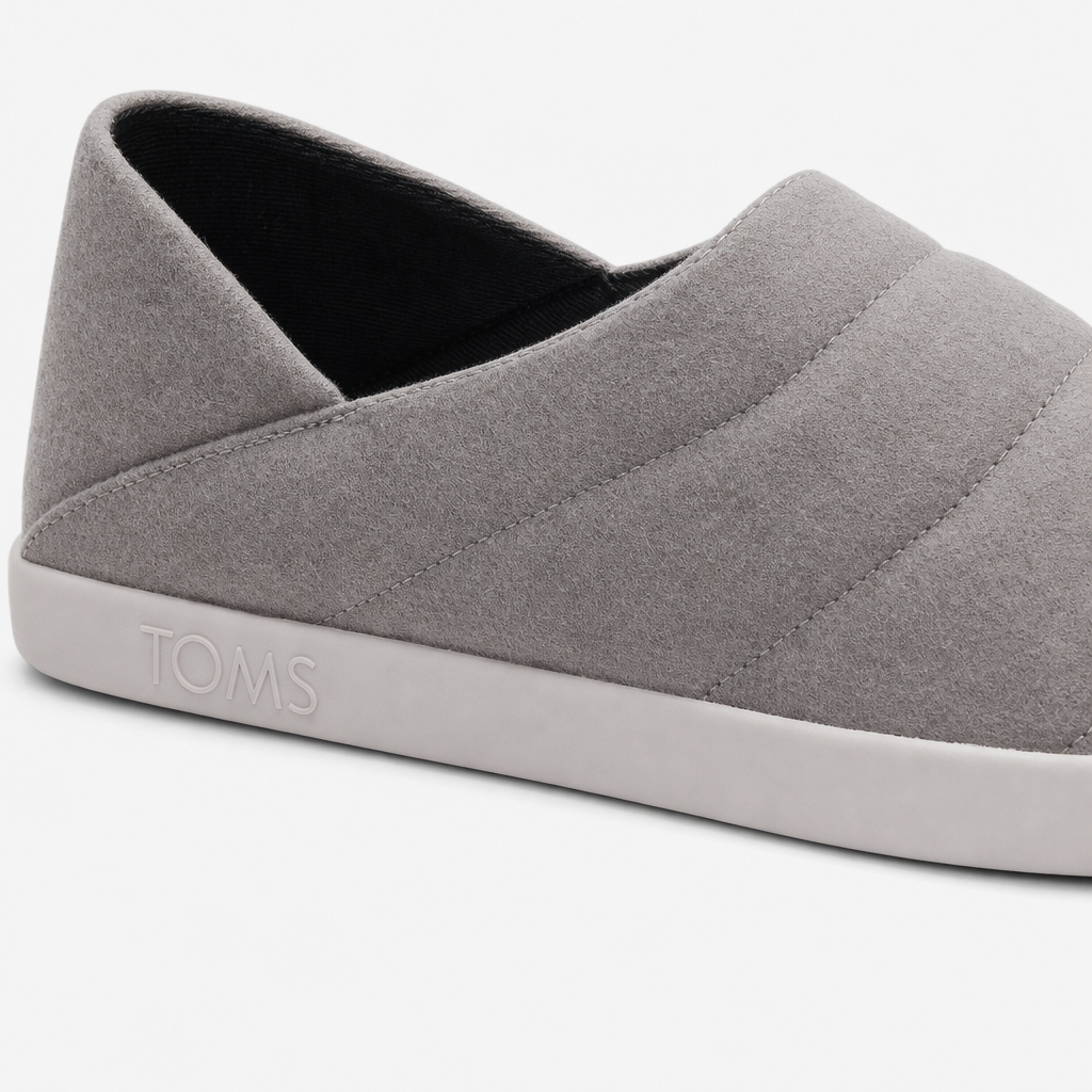TOMS EZRA Mens Full Slippers Grey