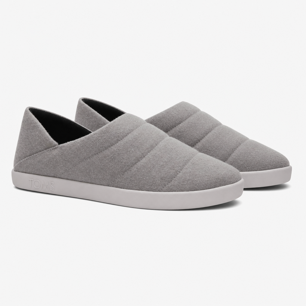 TOMS EZRA Mens Full Slippers Grey