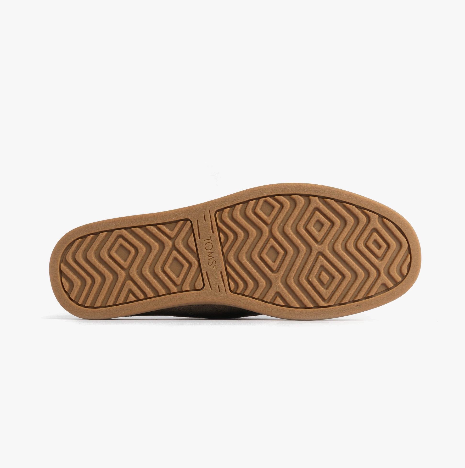 TOMS ALONSO MULE Mens Faux Shearling Lined Slippers Olive bottom view showing rubber sole design.