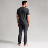 Ted Baker SUPER SOFT Joggers Mens Dark Grey back view with matching t-shirt showcasing comfort and style.