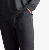 Ted Baker SUPER SOFT Joggers Mens Dark Grey detail view showing comfortable fit and drawstring waist.