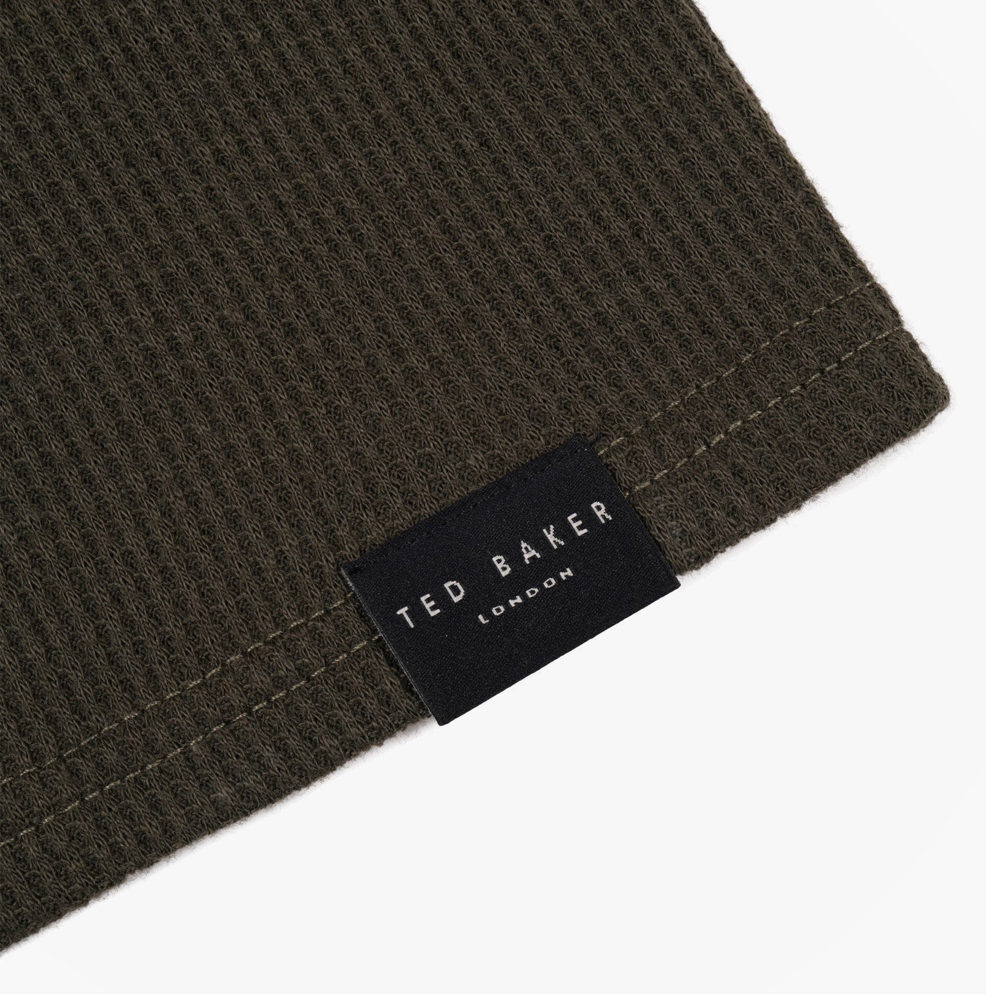 Ted Baker WAFFLE Pyjama SET Mens Loungewear Khaki detail view of fabric tag