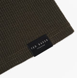 Ted Baker Ted Baker WAFFLE LONG SLEEVE SHIRT & JOGGER SET Mens Loungewear Khaki