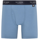 Ted Baker 3-Pack Cotton Boxer Briefs Mens Black/White/Grey front view showcasing soft cotton material and elasticated waistband