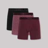 Ted Baker Ted Baker 3-Pack Cotton Boxer Briefs Mens Boxer Briefs Black/Charix/Fig