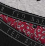 Ted Baker Ted Baker 3-Pack Cotton Boxer Briefs Mens Boxer Briefs Heather Grey/Kinsel Red/Black