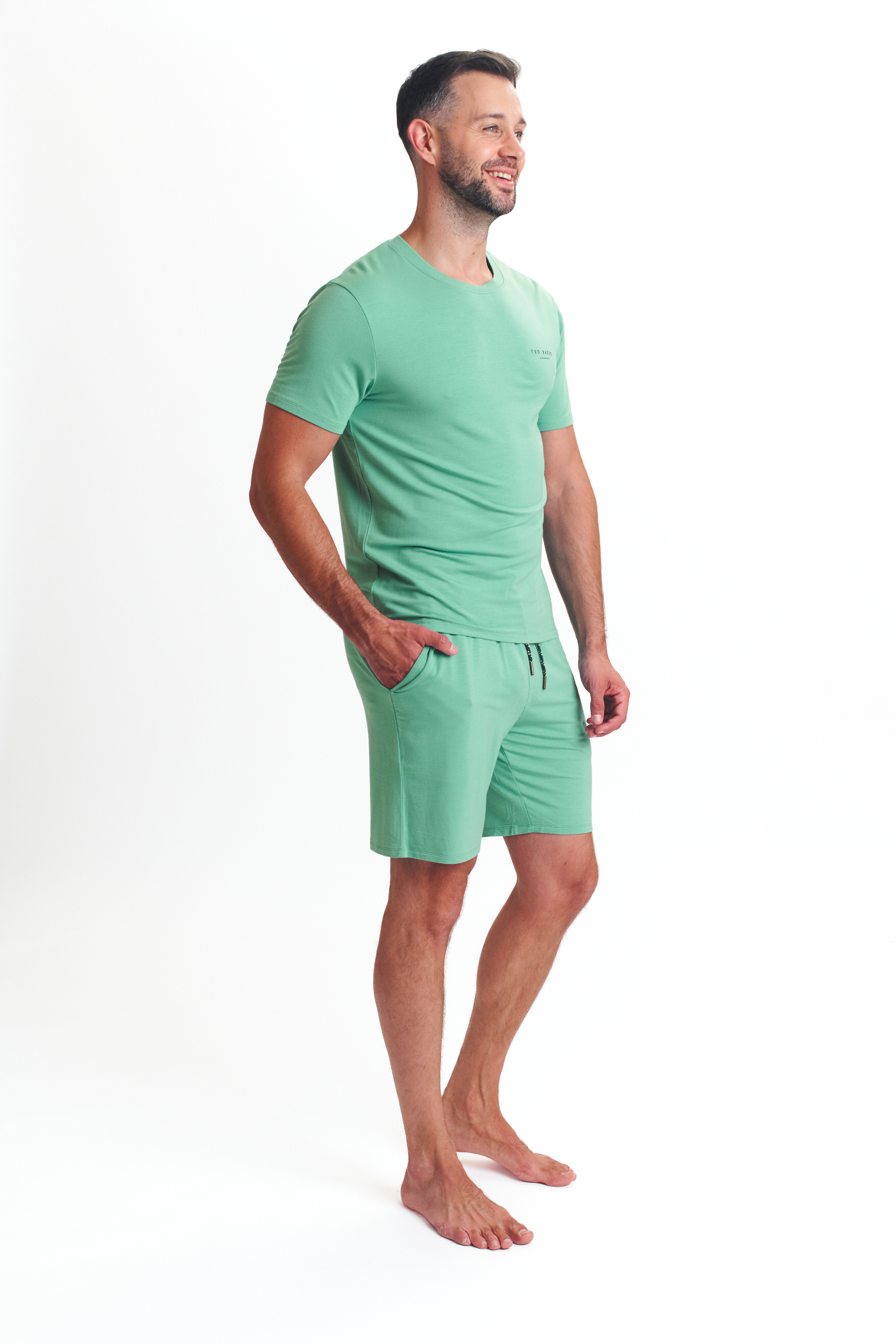 Ted Baker Modal T Shirt And Short Set Mens Loungewear Mint