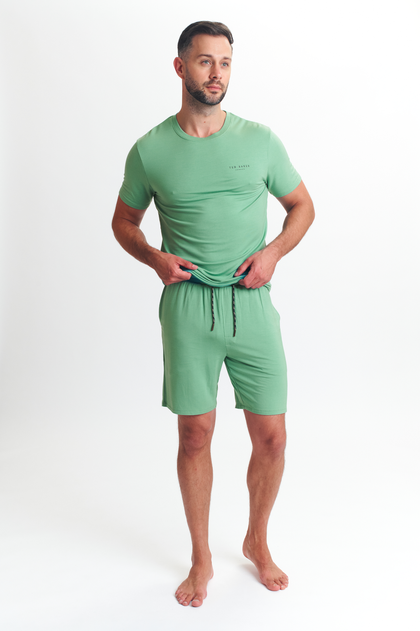 Ted Baker Modal T Shirt And Short Set Mens Loungewear Mint