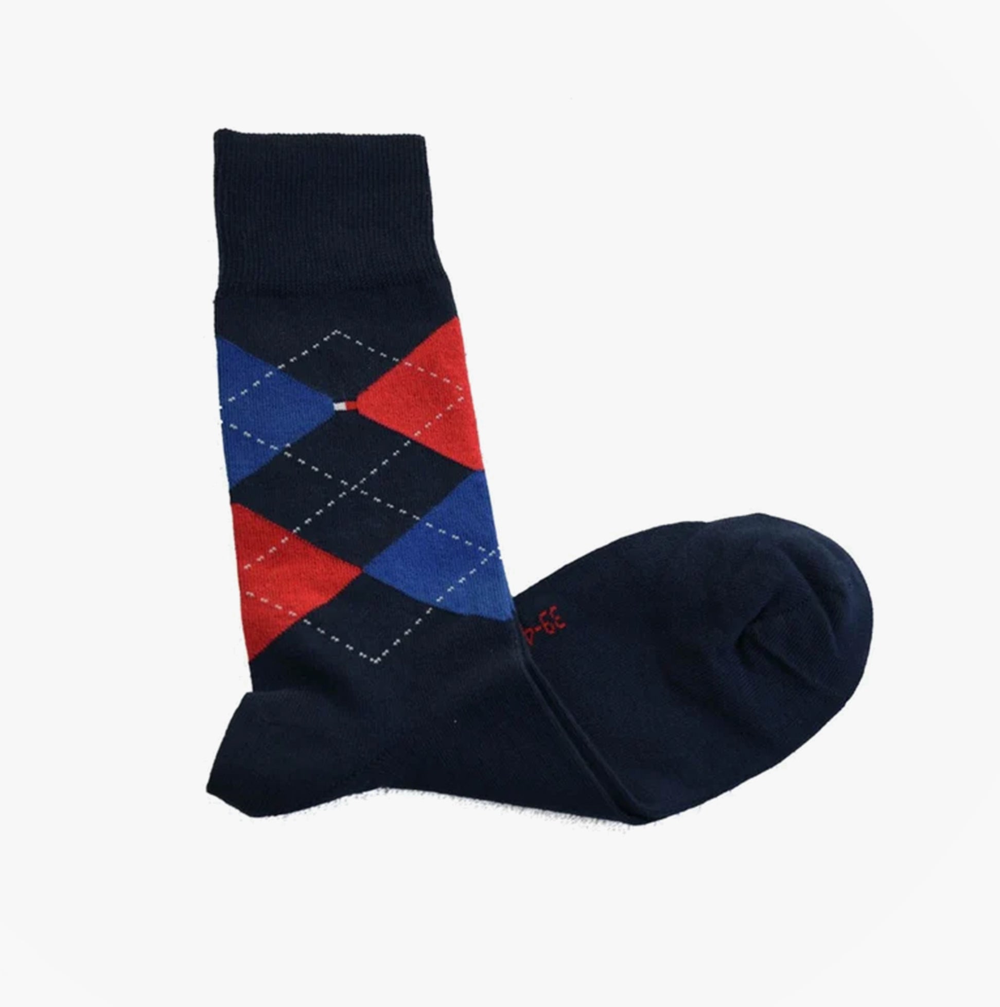 Tommy Hilfiger 2 Pack Mens Crew Checked Socks Black