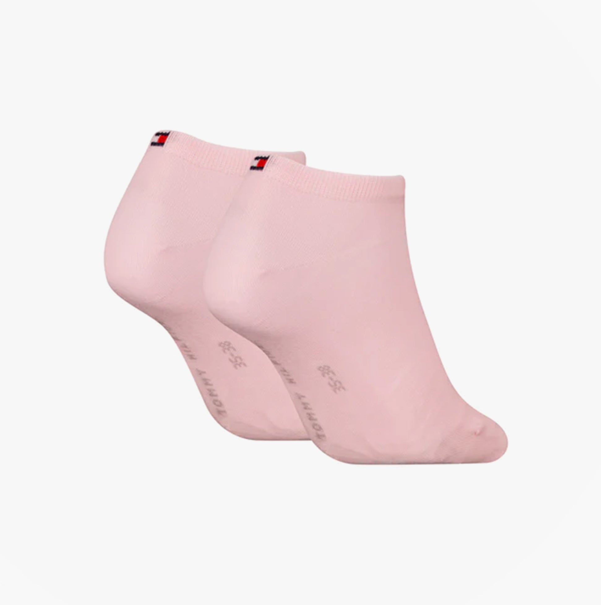 Tommy Hilfiger 2 Pack Trainer Womens Ankle Socks Pink