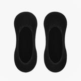 Tommy Hilfiger 2 Pack Womens Ballerina Socks Black top view showing soft material and sleek design.
