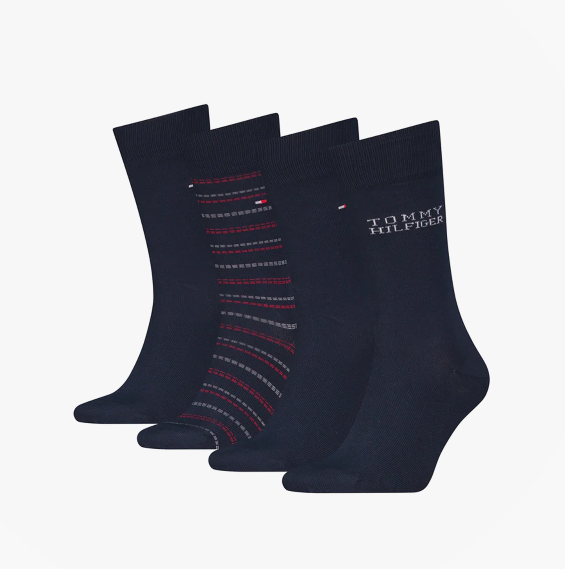Tommy Hilfiger 4 Pack Giftboxed Classic Mens Crew Socks Navy