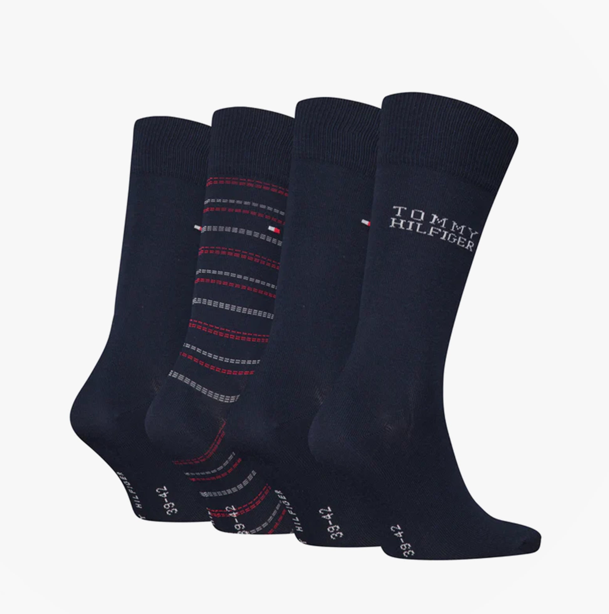 Tommy Hilfiger 4 Pack Giftboxed Classic Mens Crew Socks Navy