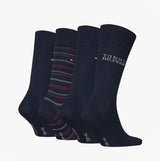 Tommy Hilfiger 4 Pack Giftboxed Classic Mens Crew Socks Navy