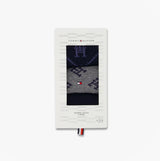 Tommy Hilfiger 3 Pack Giftboxed Monogram Womens Crew Socks Navy - front view of gift box with socks.