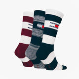 Tommy Hilfiger 3 Pack Trainer Stripe Mens Crew Socks Multi