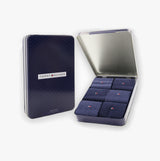 Tommy Hilfiger 6 Pack Giftbox Birdey Mens Socks Navy in gift tin box, featuring six navy crew socks with branding.