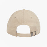 Tommy Hilfiger Flag Baseball Cap Sandalwood back view showing adjustable strap and ventilation eyelets.