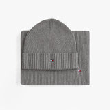 Tommy Hilfiger AM0AM13807 TH FLAG BEANIE & SCA Mens Beanie Mid Grey Heather