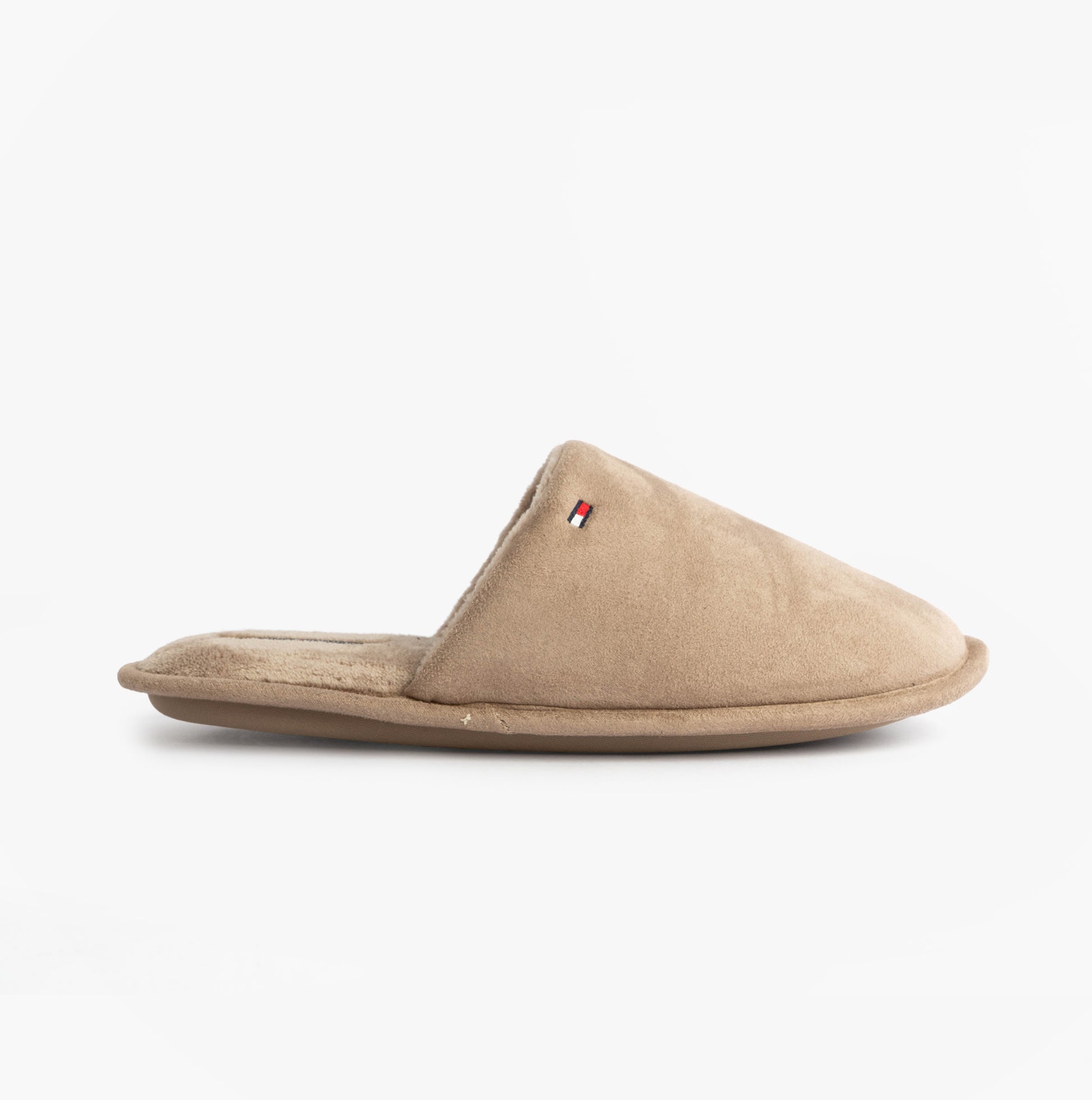 Tommy Hilfiger CORE HILFIGER FLAG H Mens Mule Slippers Coastal Taupe side view