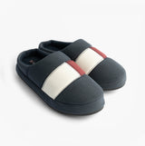 Tommy Hilfiger HILFIGER FLAG HOUSE Mens House Slippers Desert Sky side view with textile upper and slip-on design