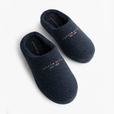 Tommy Hilfiger HILFIGER FELT HOUSE Mens House Slippers Desert Sky top view showing soft textile material and comfortable design.