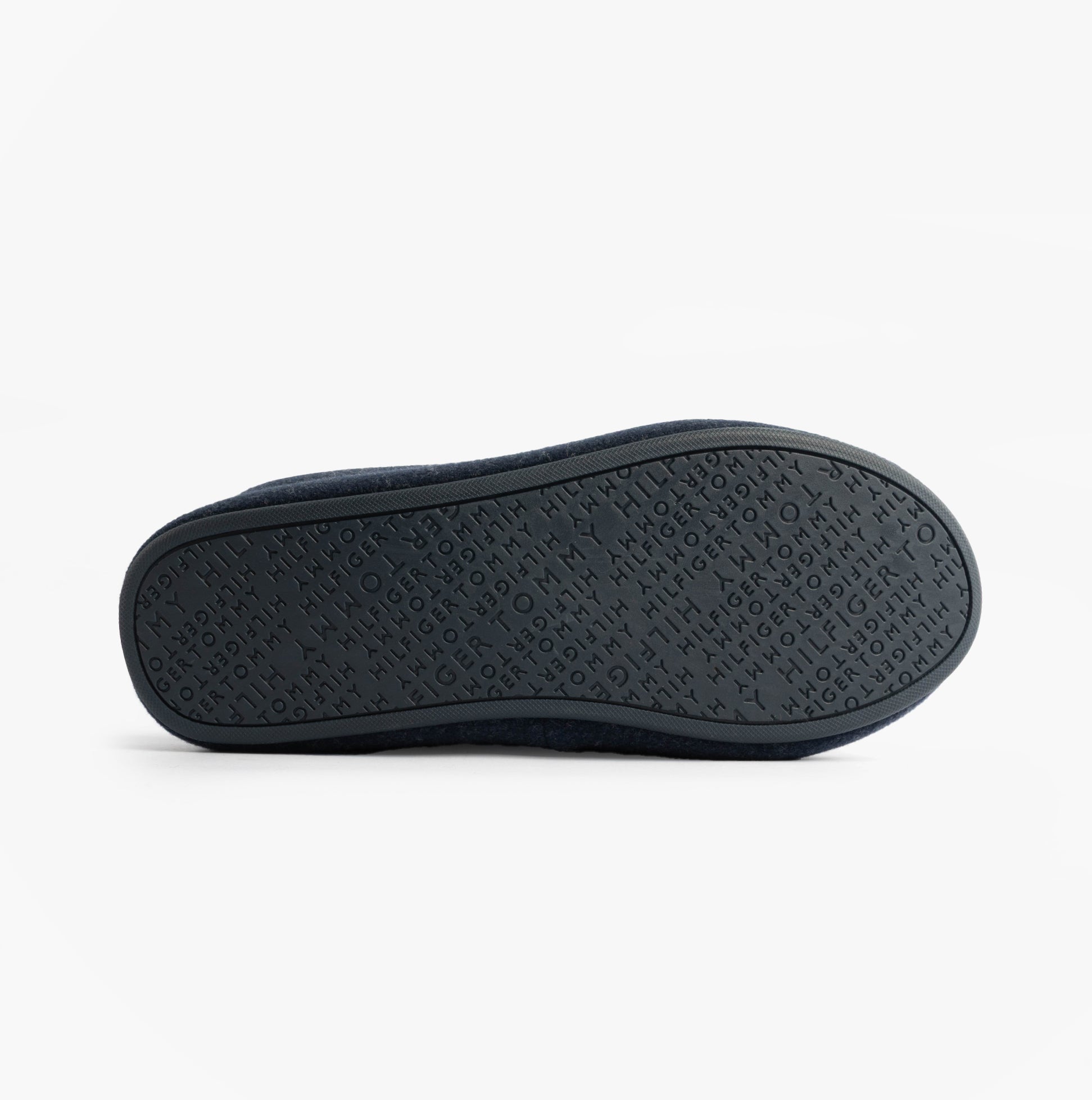 Tommy Hilfiger HILFIGER FELT HOUSE Mens House Slippers Desert Sky bottom view showing textured sole design.