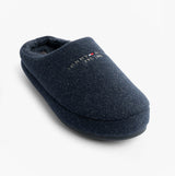 Tommy Hilfiger HILFIGER FELT HOUSE Mens House Slippers Desert Sky side view showing soft textile upper and slip-on design