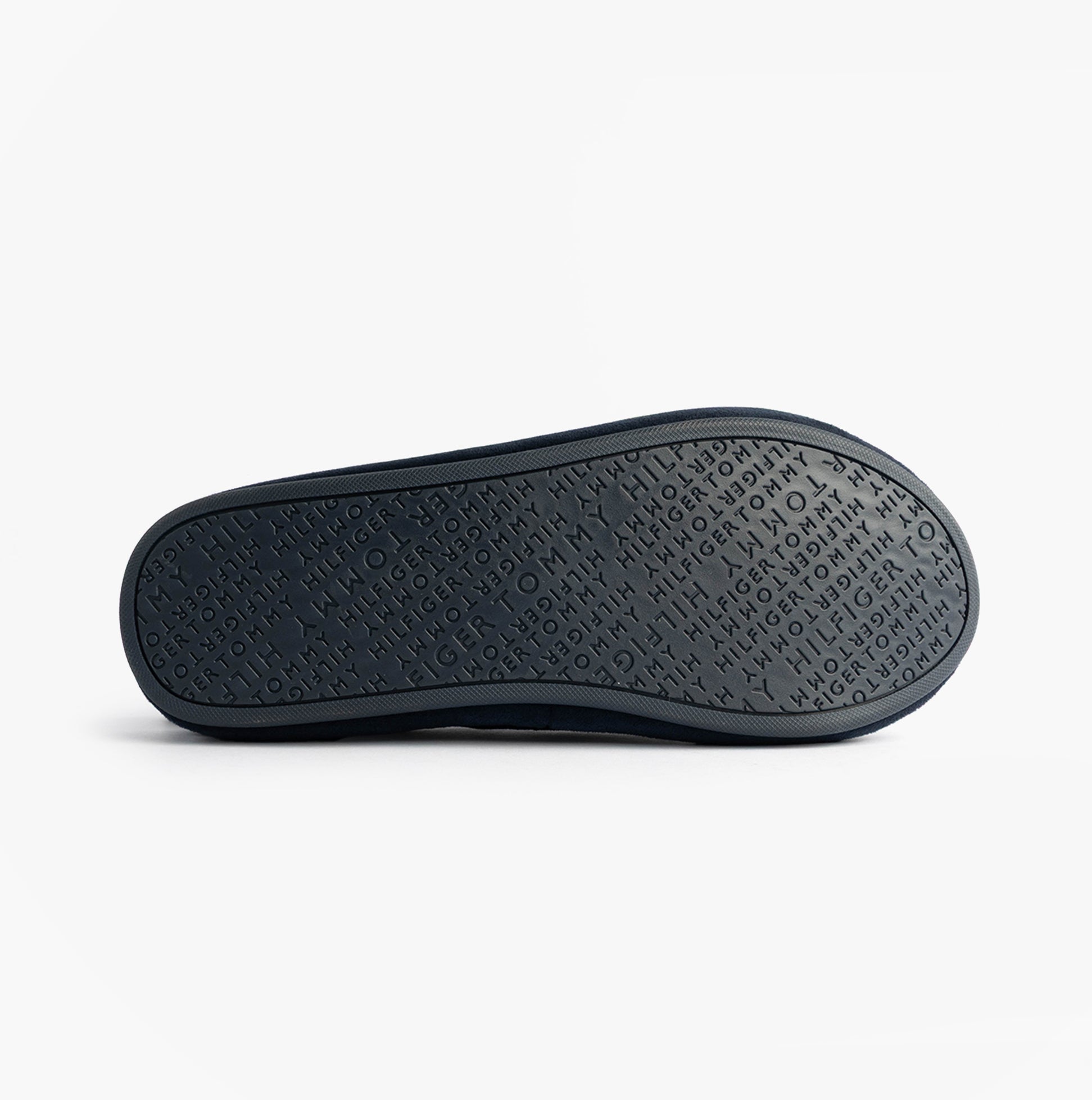 Tommy Hilfiger HILFIGER M SDE CHECK Mens House Slippers Desert Sky bottom view showing textured sole design.