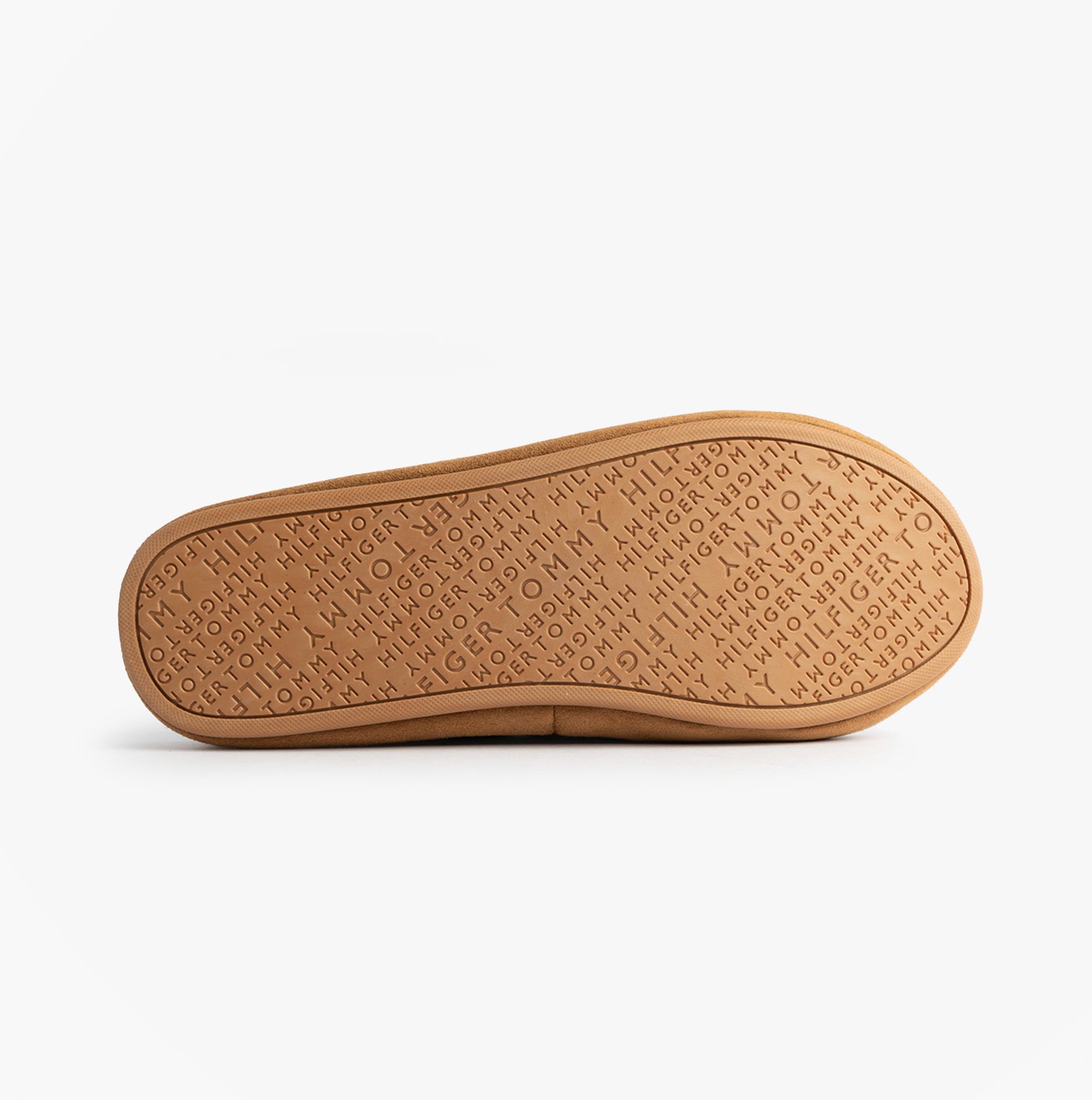 Tommy Hilfiger HILFIGER M SDE CHECK Mens House Slippers Desert Khaki underside view of slipper sole