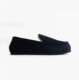 Tommy Hilfiger HILFIGER M SDE DRIVE Mens Mocassin Slippers Desert Sky side view showcasing soft textile upper