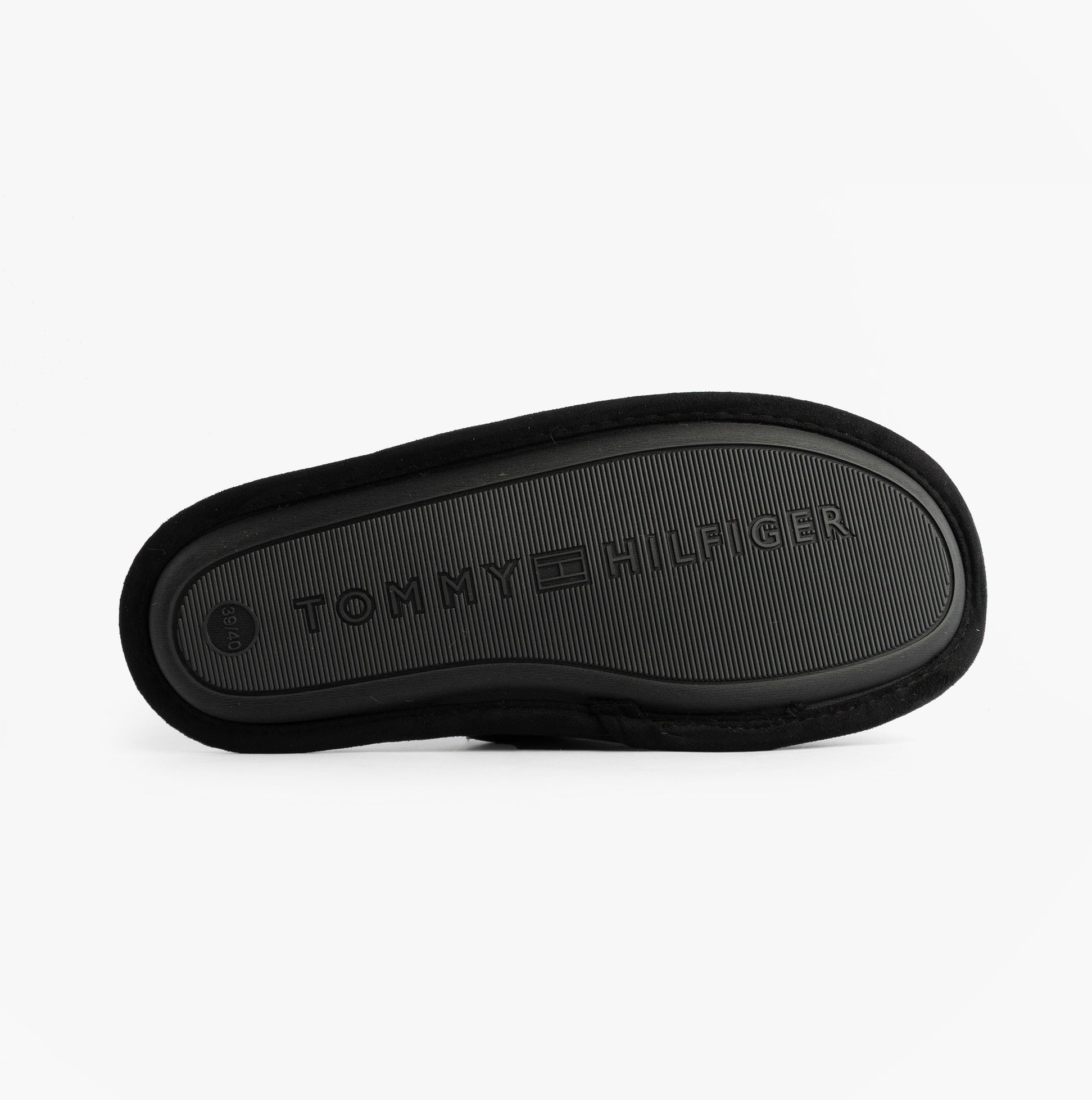 Tommy Hilfiger TH SOFT HOUSE SHOE Womens Slippers Black bottom view of sole