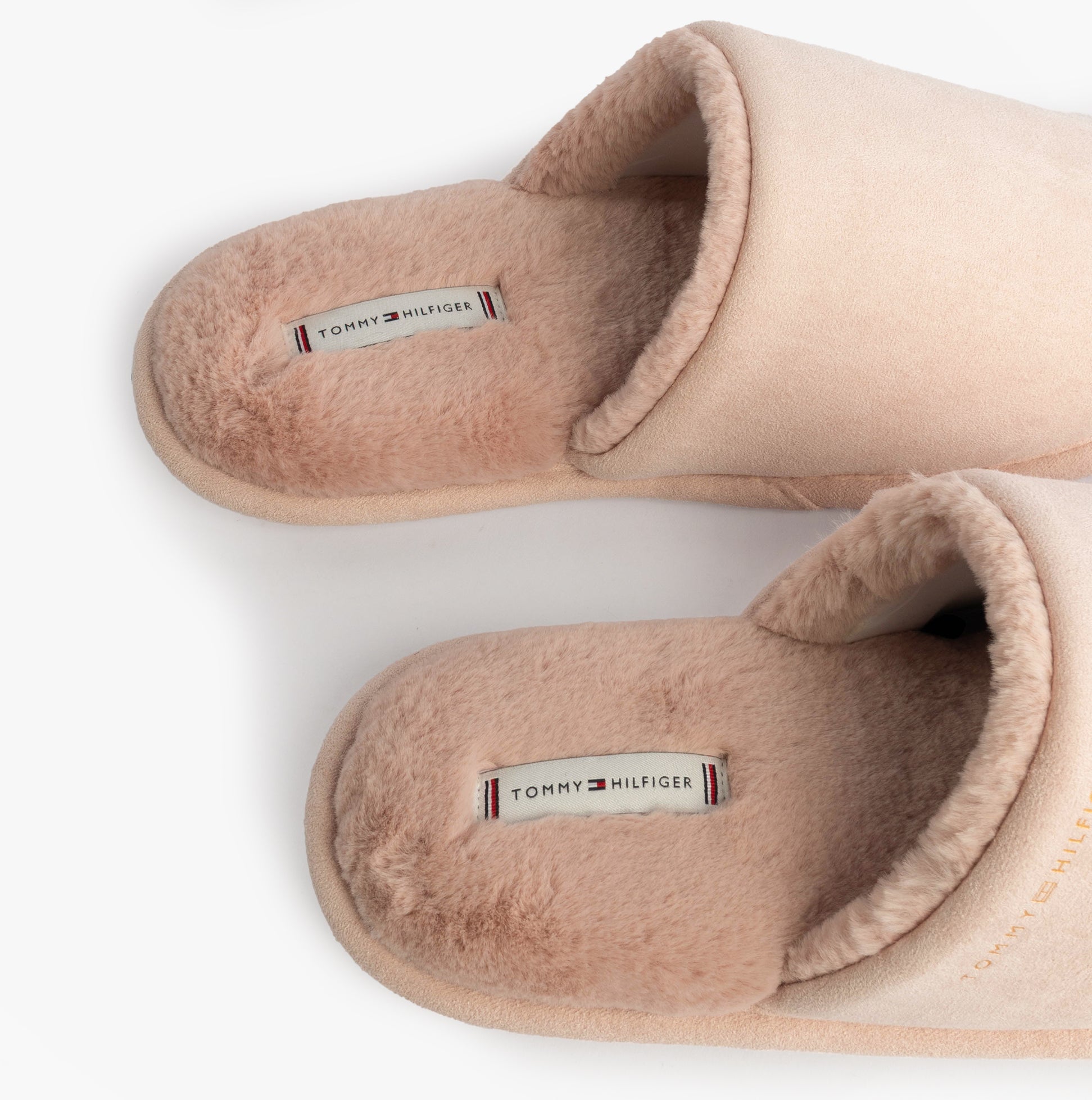 Tommy Hilfiger TH SOFT HOUSE SHOE Womens Slippers Misty Bluesh top view showing soft textile lining and comfortable slip-on design.