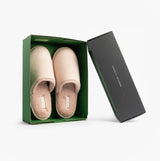 Tommy Hilfiger TH SOFT HOUSE SHOE Womens Slippers Misty Bluesh in gift box, side view with soft textile upper.