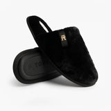 Tommy Hilfiger TH FAUX FUR HOUSE SH Womens Slippers Black