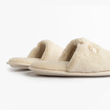 Tommy Hilfiger TH FAUX FUR HOUSE SH Womens Slippers Ancient White