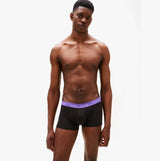 Tommy Hilfiger UM0UM02763 3 PACK WB TRUNK Mens Trunks Multicoloured front view on model wearing black trunks.