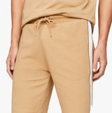 Tommy Hilfiger HWK SHORTS Mens Classic Khaki front view showcasing drawstring waist and lightweight cotton material.