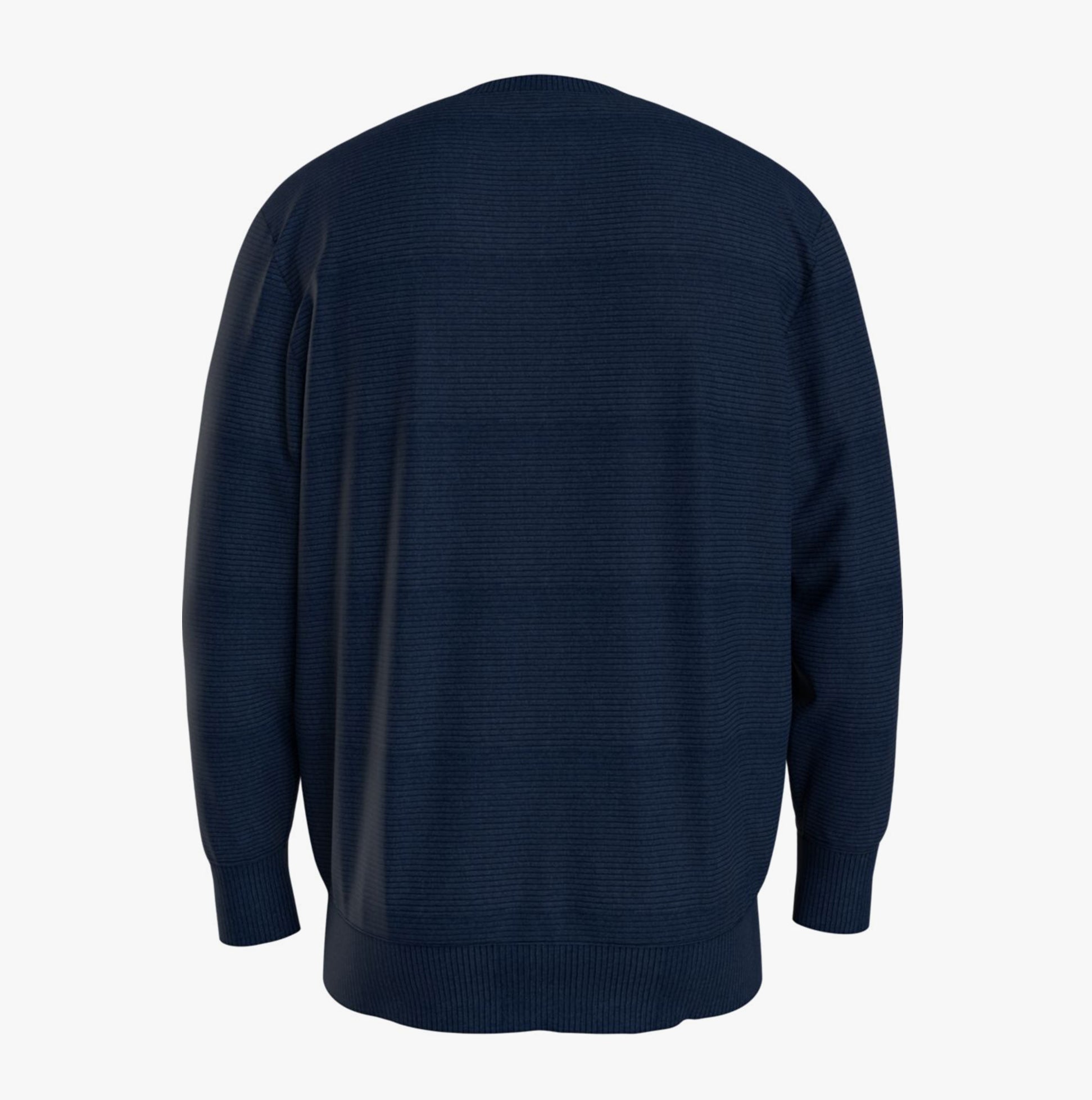Tommy Hilfiger HWK TRACK TOP Mens Track Top Desert Sky back view of navy blue hoodie.