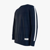 Tommy Hilfiger HWK TRACK TOP Mens Track Top Desert Sky rear view, showcasing navy color and branded sleeve detail.