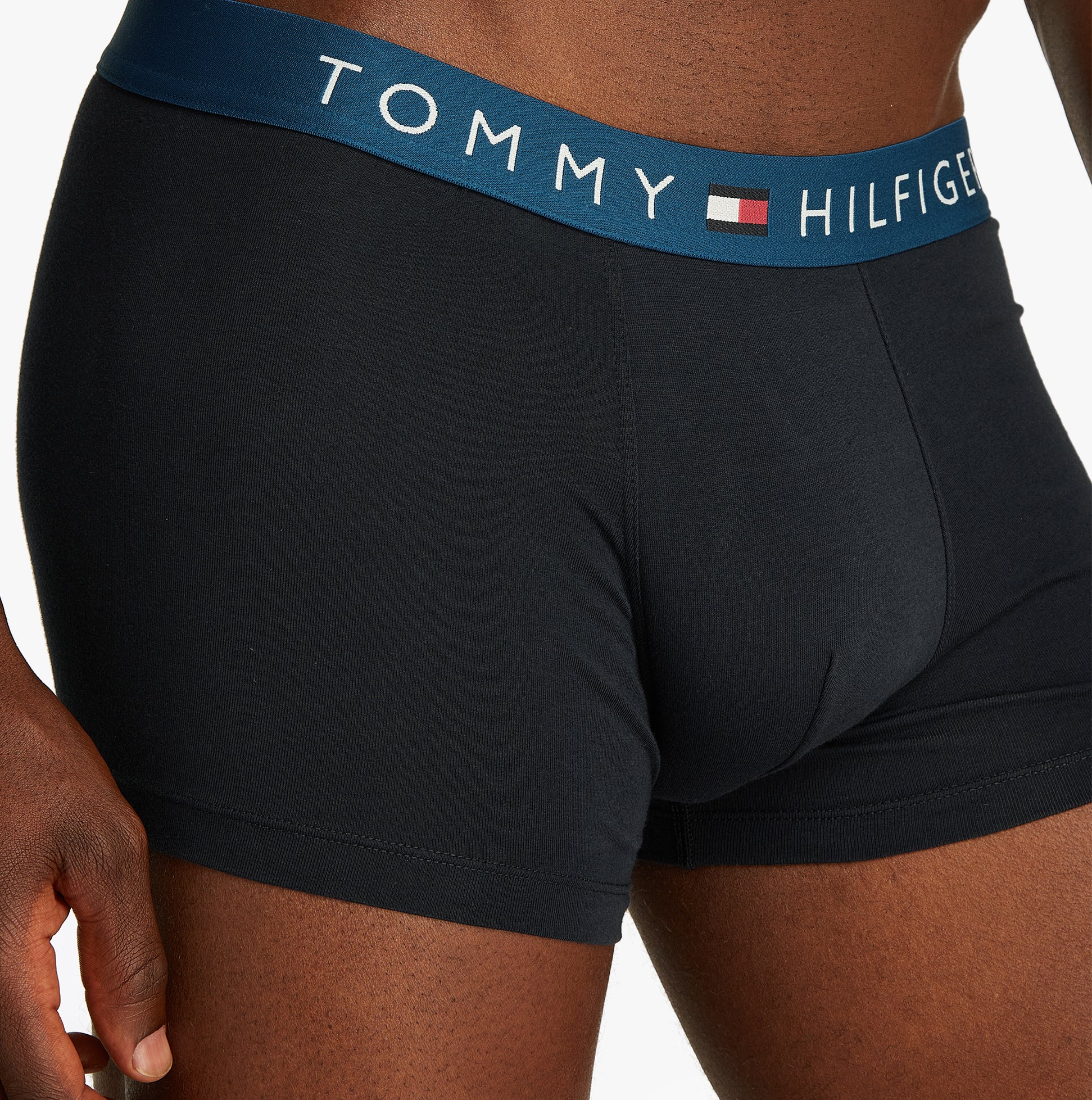 Tommy Hilfiger ORIGINAL WAISTBAND 3 Pack Mens Trunks Navy