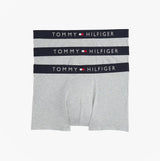 Tommy Hilfiger TRUNK 3 Pack Mens Trunk Multicoloured front view showcasing three pairs with logo waistbands.