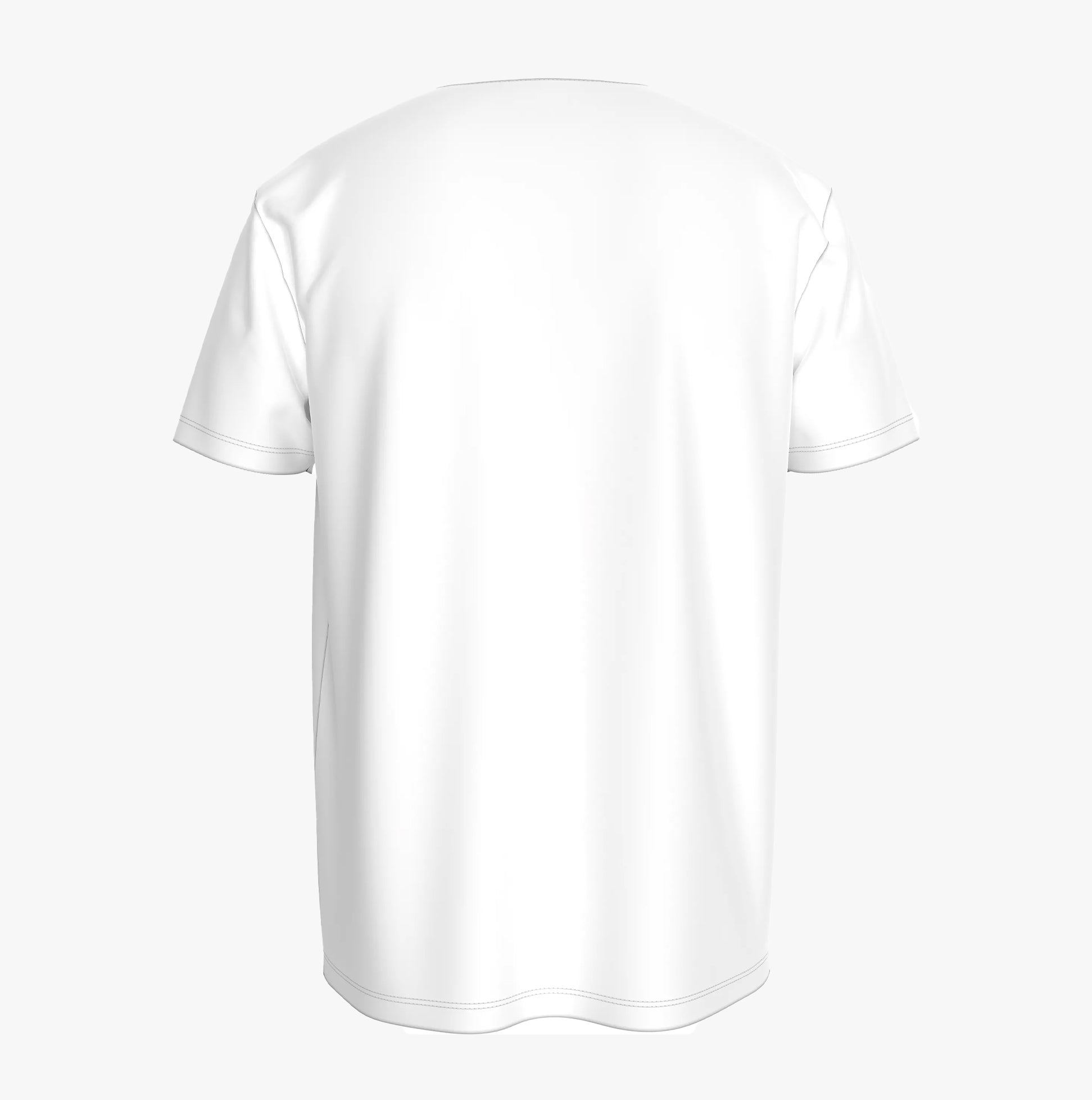 Tommy Hilfiger T-SHIRT BLO LOG Mens White back view showcasing the regular fit and short sleeves.