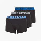 Tommy Hilfiger TRUNK 3 Pack Mens Trunk Multicoloured in front view showcasing three trunks with elasticated waistbands.