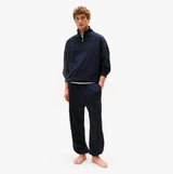 Tommy Hilfiger HALF ZIP Mens Sweatshirts Desert Sky front view, showing relaxed fit and soft cotton blend material.