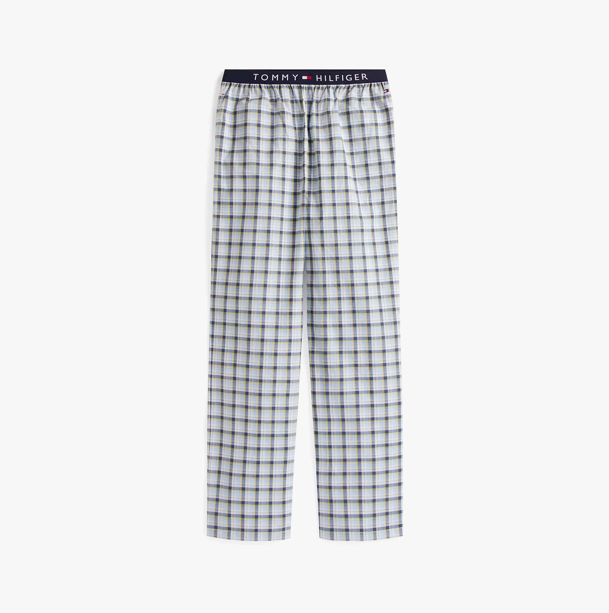 Tommy Hilfiger WOVEN PJ SET PRINT Mens Set Multicoloured front view of checked pajama pants with elastic waistband.