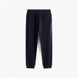 Tommy Hilfiger TH Original Mens Logo Lounge Joggers Desert Sky front view showing cuffed legs and elasticated waist.