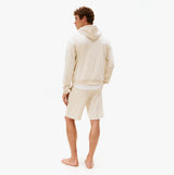 Tommy Hilfiger HOODIE Mens Drawstring Lounge Hoody Off White back view showing relaxed fit and hoodie style.