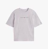 Tommy Hilfiger SS TEE CONT. LOGO Mens T-Shirts & Tank Tops Light Grey Heather front view