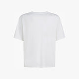 Tommy Hilfiger LOGO T-Shirt Mens Optic White back view showing short sleeves and regular fit.